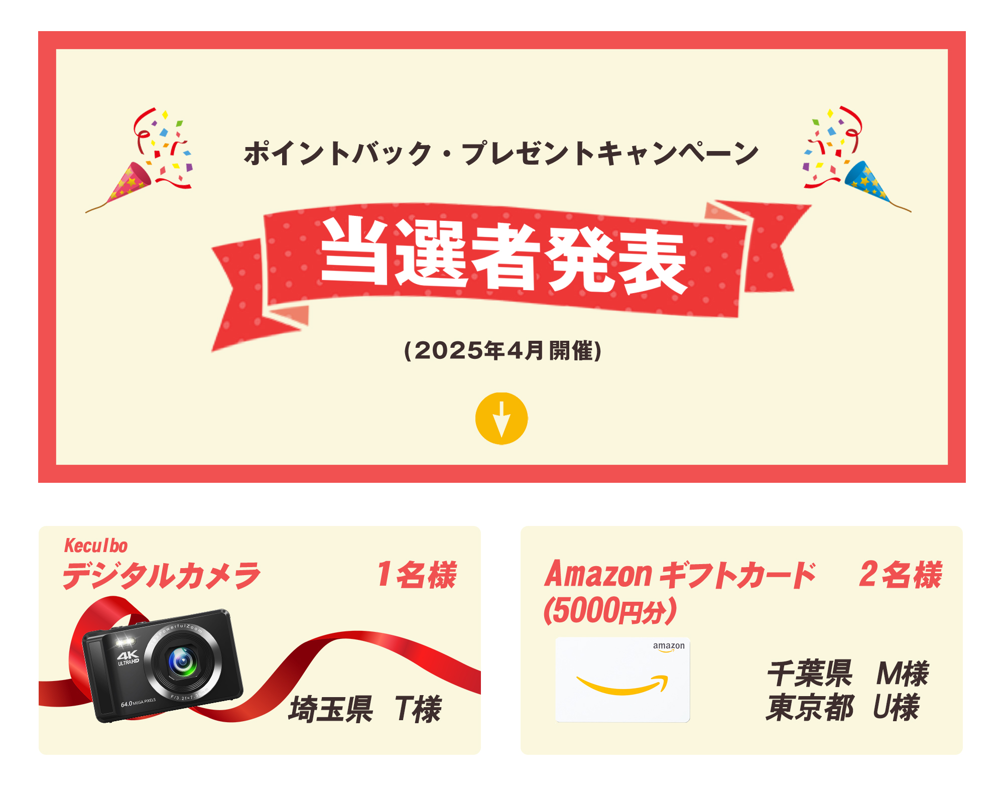2025年4月の当選者