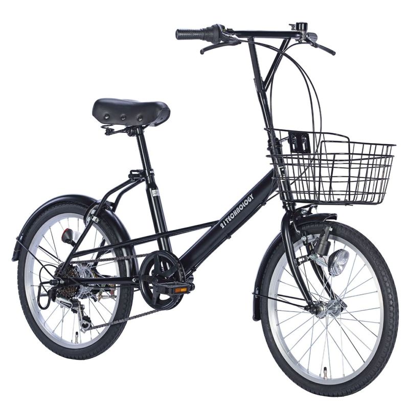 新品同様ミニベロ 20インチ 自転車 小径車 クロスバイク シマノ製6段 